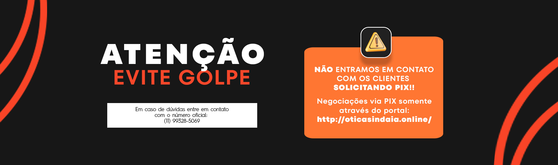 Banner Indaiá Golpe Pix